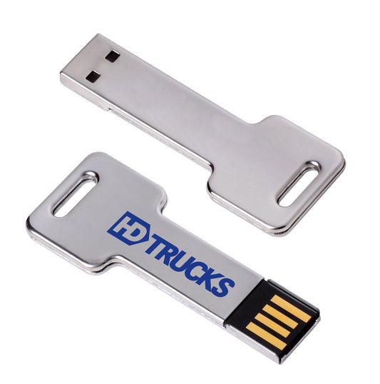 Front View of Silver Universal Source® 8 GB Silver Key USB 2.0 Flash Drive