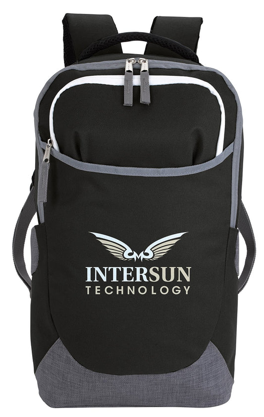Front View of Black Atchison® Maddox Computer Backpack
