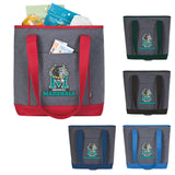Black Koozie® Two-Tone Lunch-Time Cooler Tote