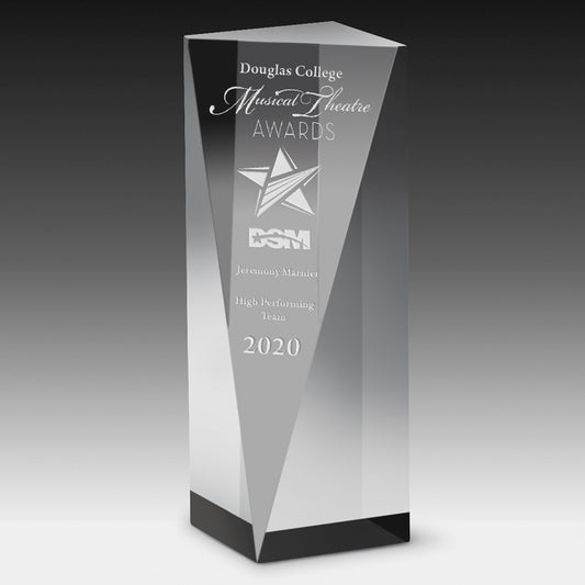 Screen Printed Carved Obelisk Award - 6"