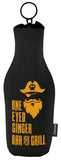 Front View of Red Koozie® Neoprene Zip-Up Bottle Cooler