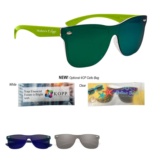 BLUE Outrider Mirrored Malibu Sunglasses