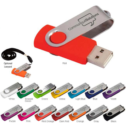 Black Universal Source® 8 GB Folding USB 2.0 Flash Drive