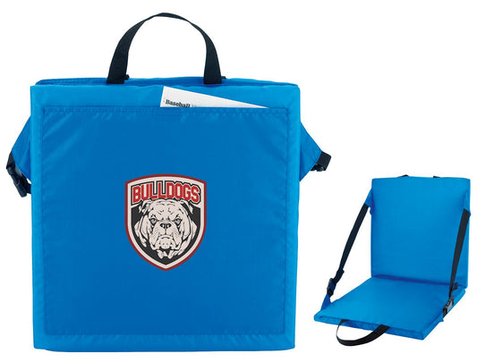 Front View of Black Good Value™ Deluxe Stadium Seat