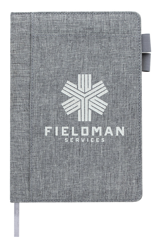 Front View of Navy Good Value™ Two-Pocket Journal