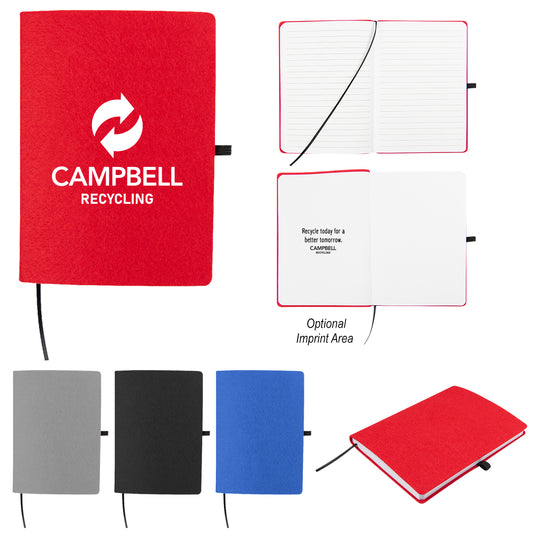 BLACK Book Club rPET Felt Notebook