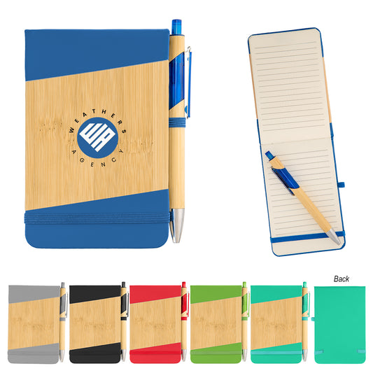 FSC BLACK Bamboo Look Jotter & Pen