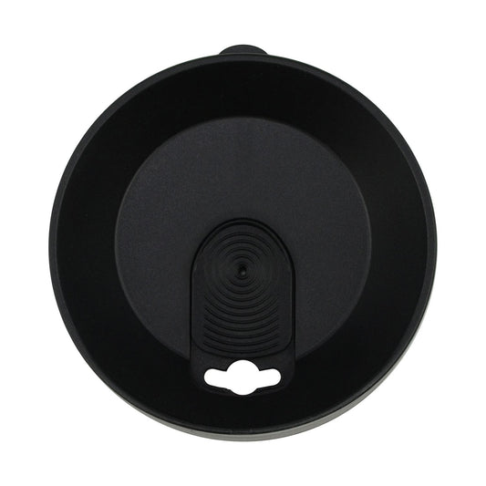 Front View of Clear Mug/Black Lid Good Value™ Orbit Mug - 15 oz.