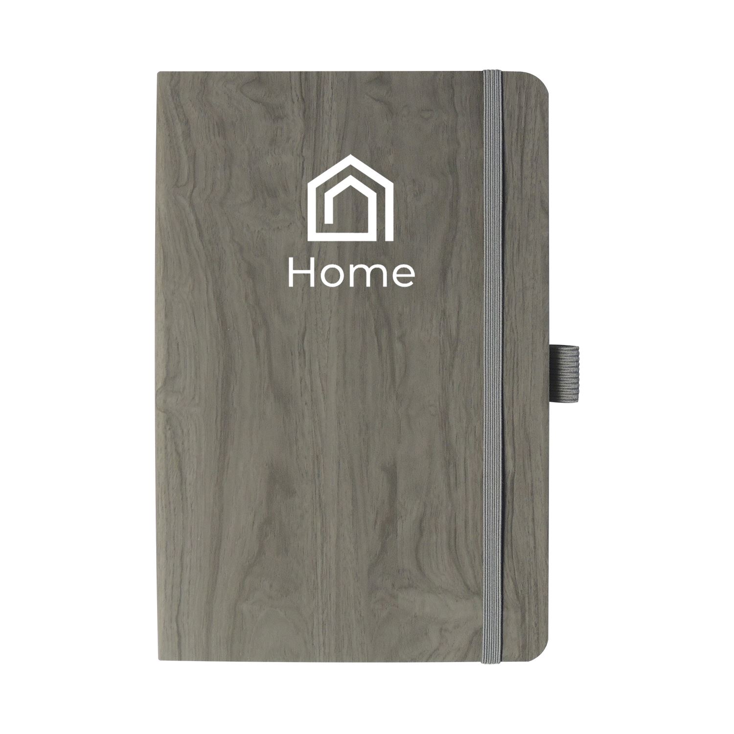 Front View of Brown Good Value™ Soft-Touch Wood Grain Journal
