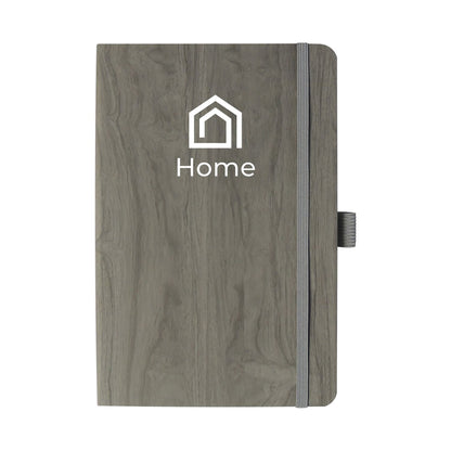 Front View of Brown Good Value™ Soft-Touch Wood Grain Journal