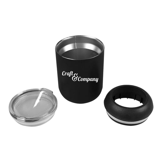 Front View of Black The Viking Collection® Can Cooler