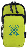 Front View of Apple Green Koozie® Boho Water Bottle Pouch