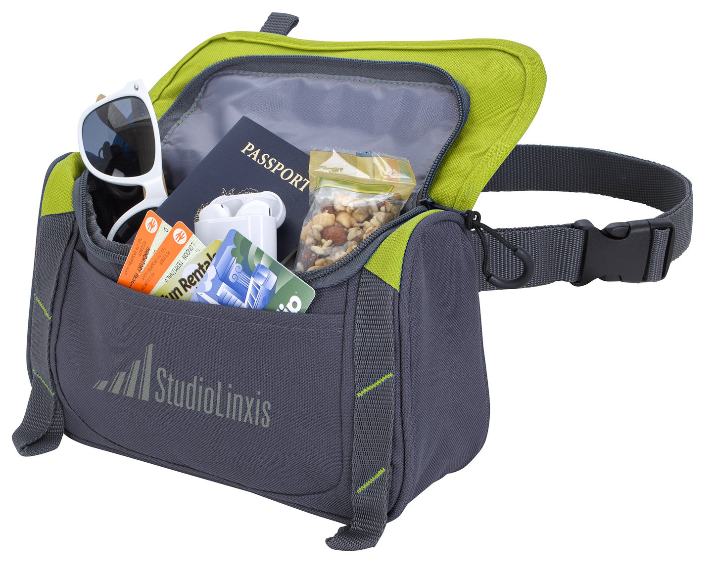 Front View of Apple Green Atchison® All-Around Adaptive RPET Fanny Pack