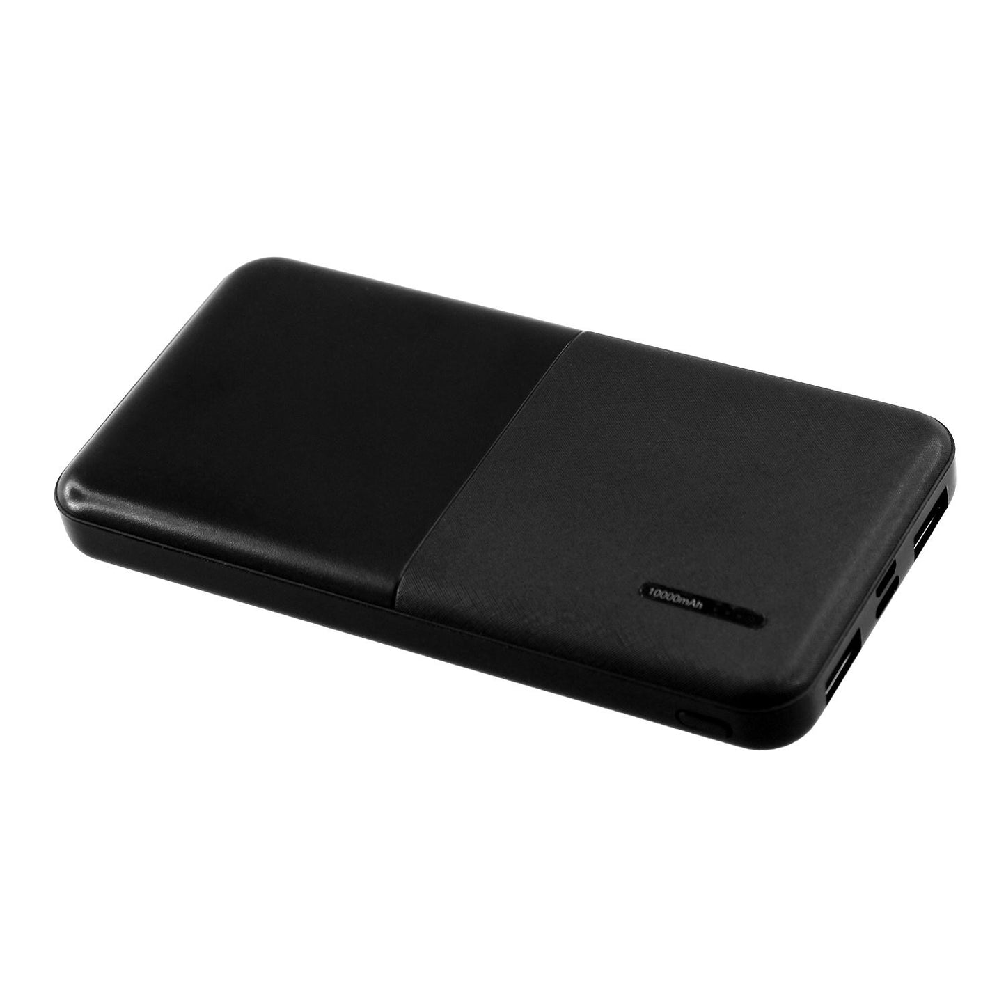 Front View of Black Universal Source® Capsule Power Bank 10000mAh