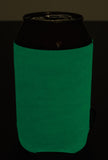 Front View of White Koozie® Glow-in-the-Dark Can Cooler