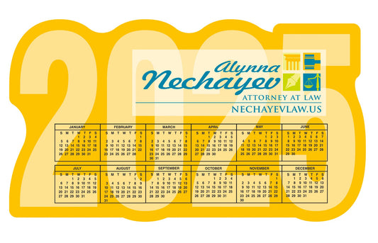 Front View of Rectangle Good Value™ 20 Mil Extra Large Calendar Magnet