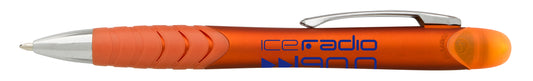 Front View of Black Souvenir® Soft-Touch Jalan Highlighter Pen Combo