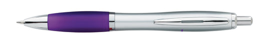 Front View of Black with Black Ink Good Value™ Ion Silver RABS Pen
