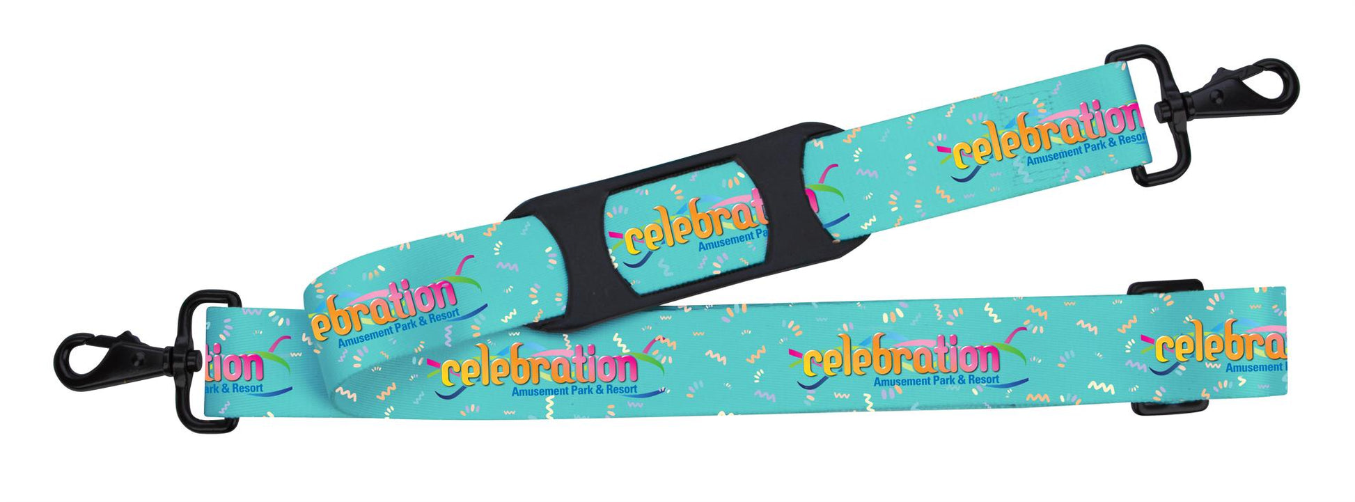 Front View of Black Sublimated Shoulder Strap
