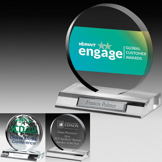 Laser Engraved Globe Award - 5" Dia