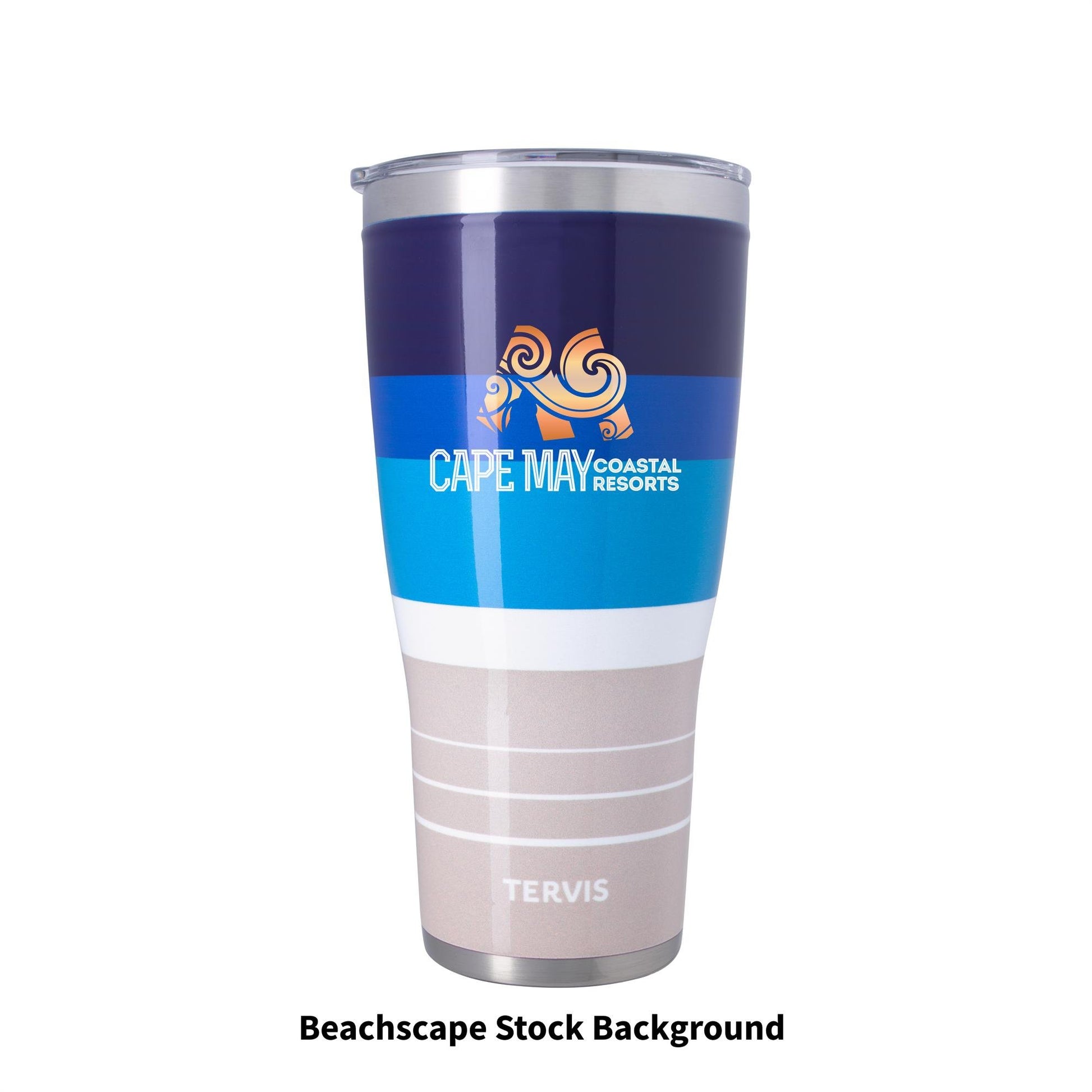 Front View of Black Tervis® Stainless Steel Traveler™ Tumbler - 30 oz.