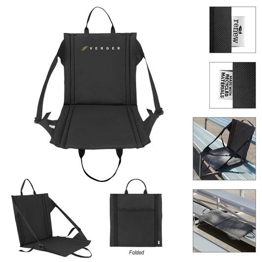 BLACK Foldable rPET Stadium Chair