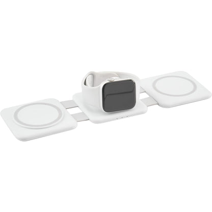 White 3-in-1 Power Fold 15W MagClick™ Wireless Chargers