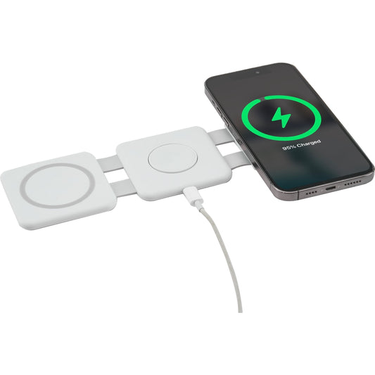White 3-in-1 Power Fold 15W MagClick™ Wireless Chargers