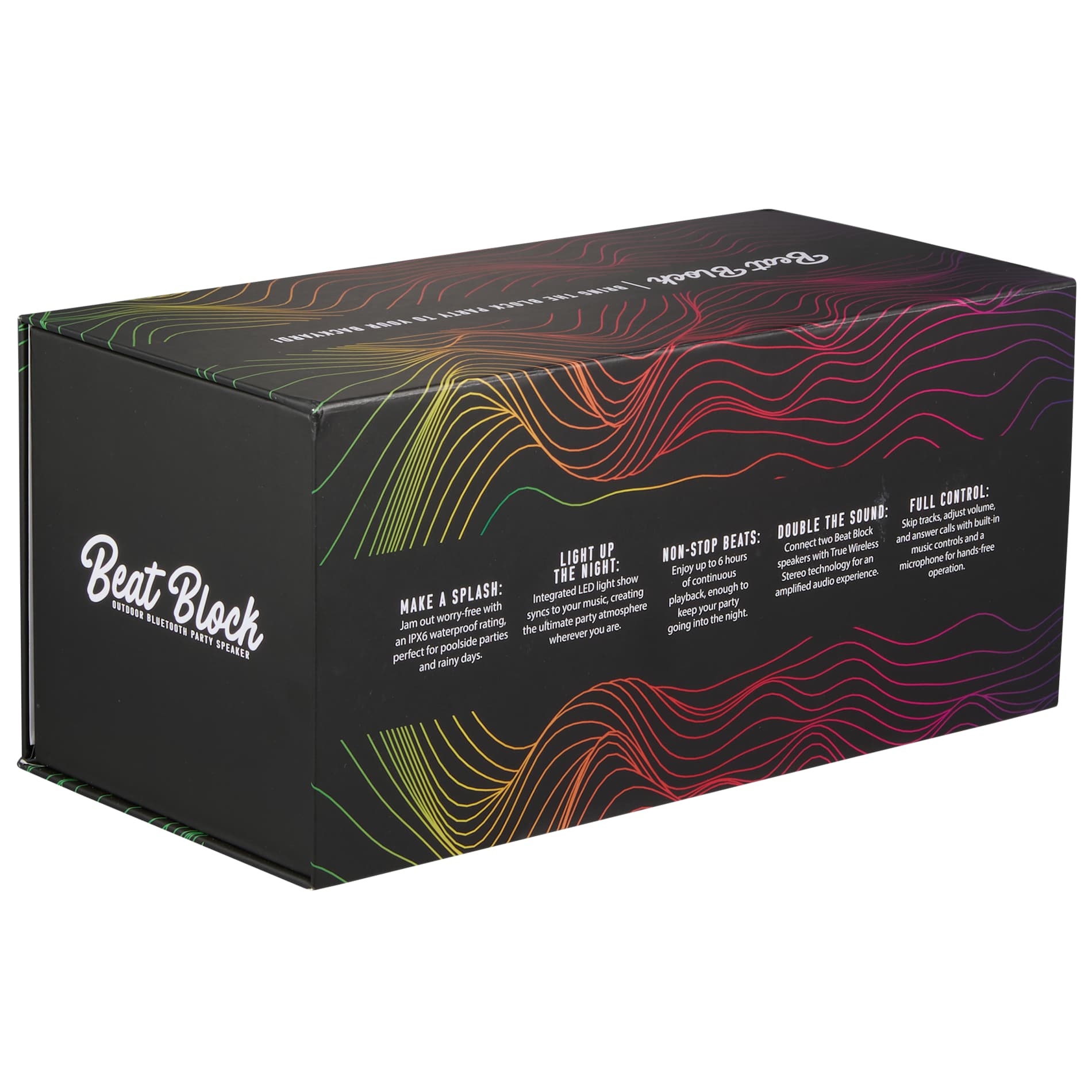 Black Beat Block Outdoor Bluetooth Party Speaker
