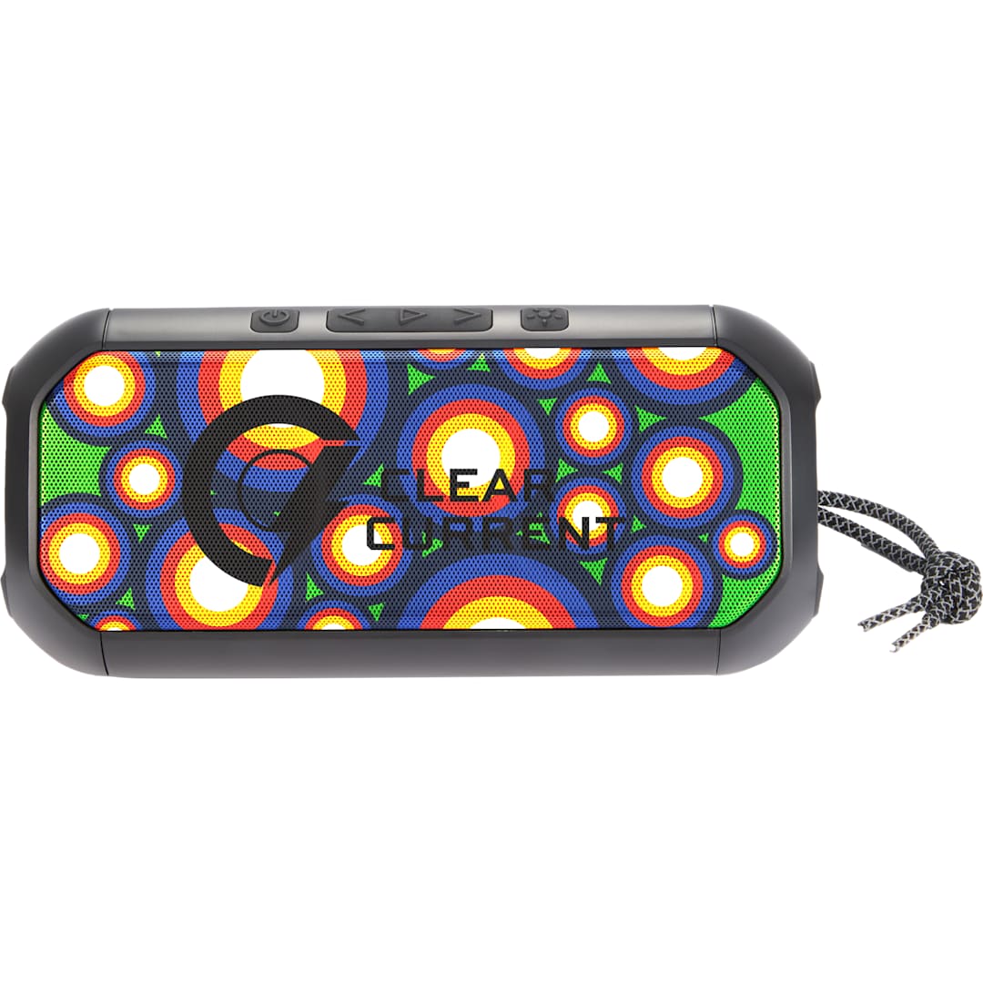 Front View of Black Beat Block Outdoor Bluetooth Party Speaker
