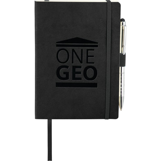 Front View of Black Revello Soft Bound Journal Bundle Set
