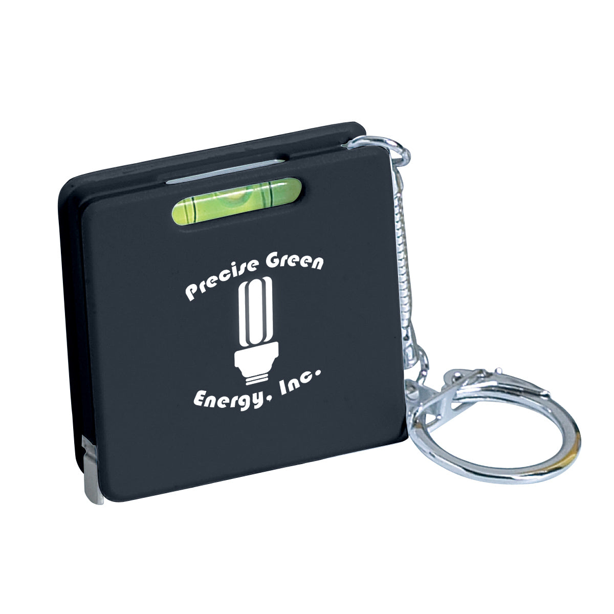 BLACK Square Level Tape Measure Key Tag