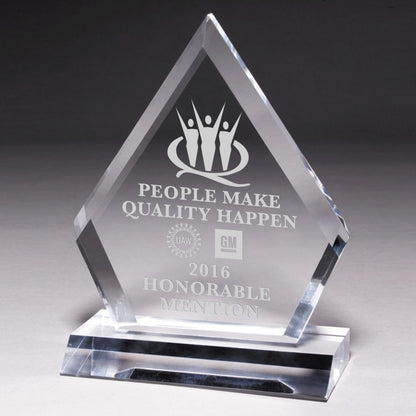 Multi-Faceted Acrylic Award - 53/4” x 7 1/2” - 4 Color Process