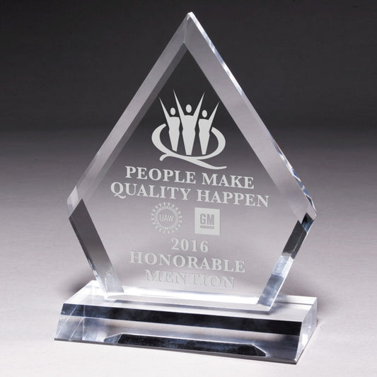 Multi-Faceted Acrylic Award - 53/4” x 7 1/2” - 4 Color Process