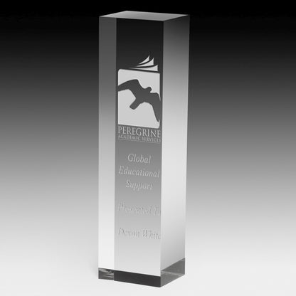 Laser Engraved Monument Obelisk Award - 9 1/2"
