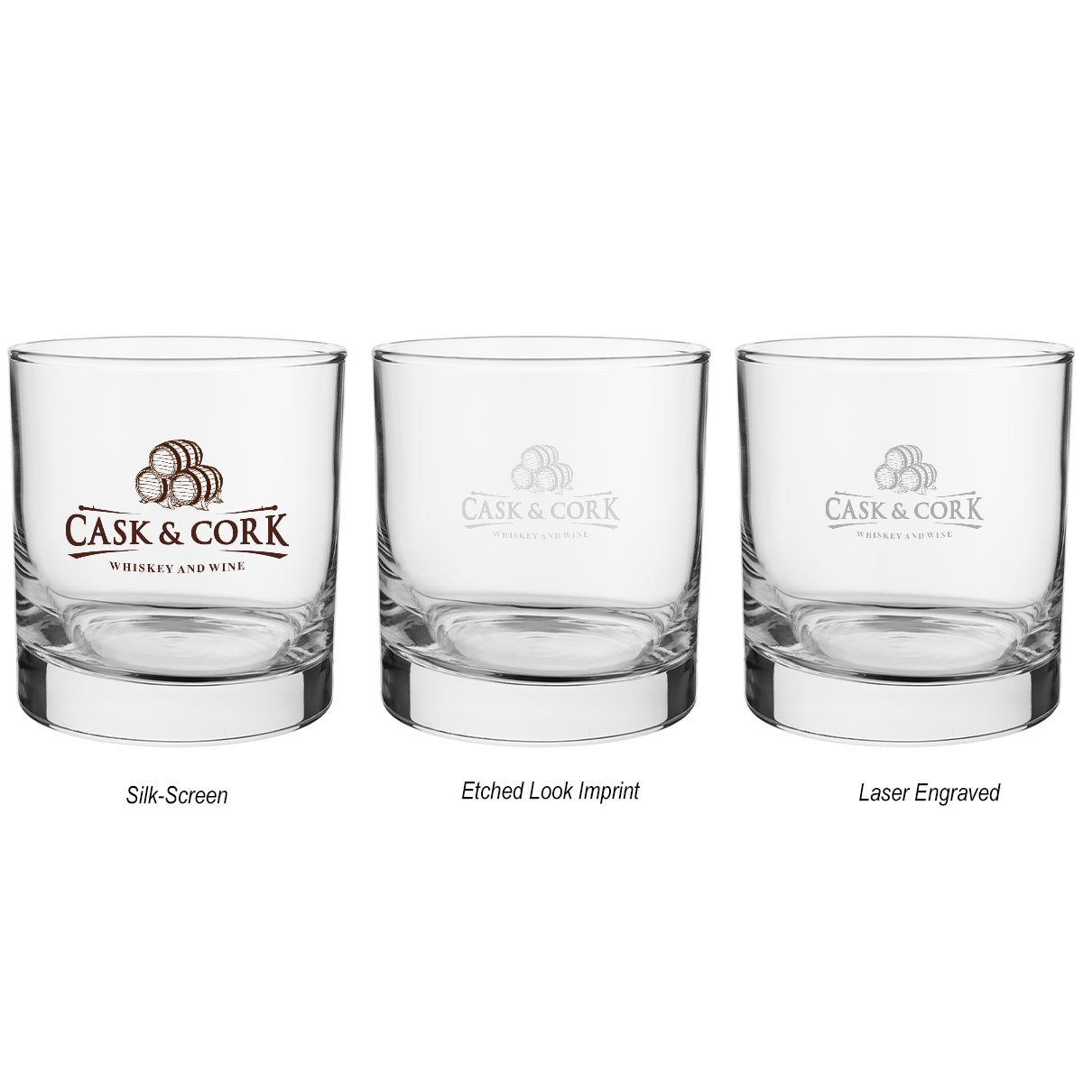 8 Oz. Whiskey Glass plain grouped