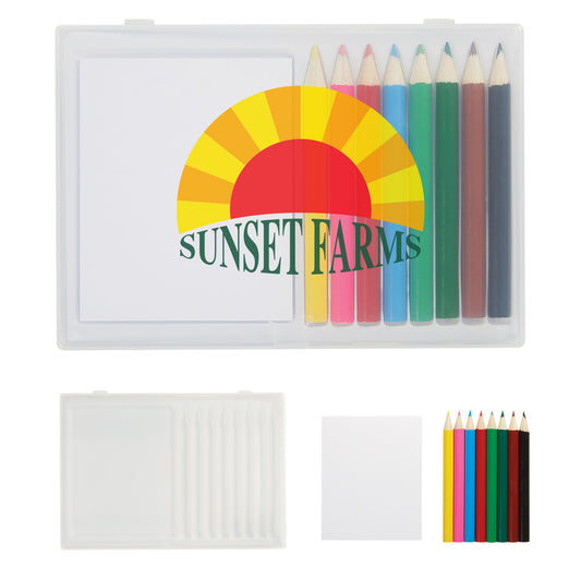8-Piece Colored Pencil Art Set In Case  grouped