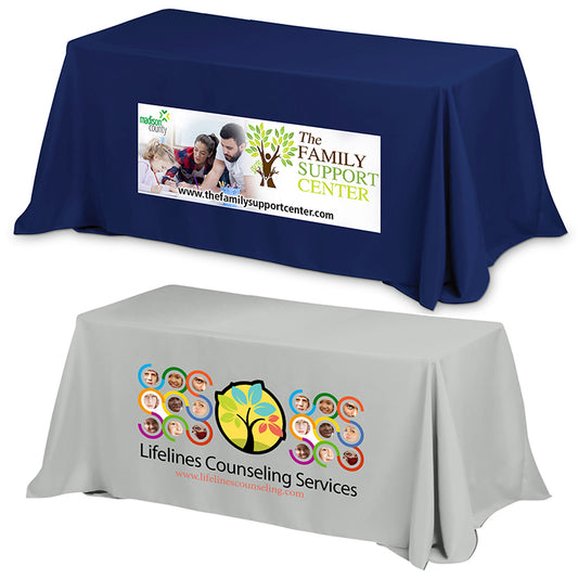 "Preakness Eight" 3-Sided Economy 8 ft Table Cloth & Covers (PhotoImage Full Color) / Fits 8 ft Tabl