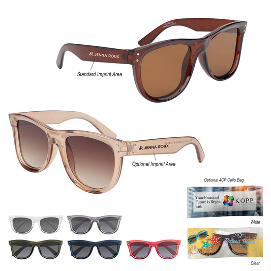 TRANSLUCENT BLACK WITH  SMOKE Ravi Recycled Frame Sunglasses With Inverted Lenses