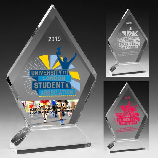 Multi-Faceted Acrylic Award - 6” x 7 1/2”- 4 Color Process