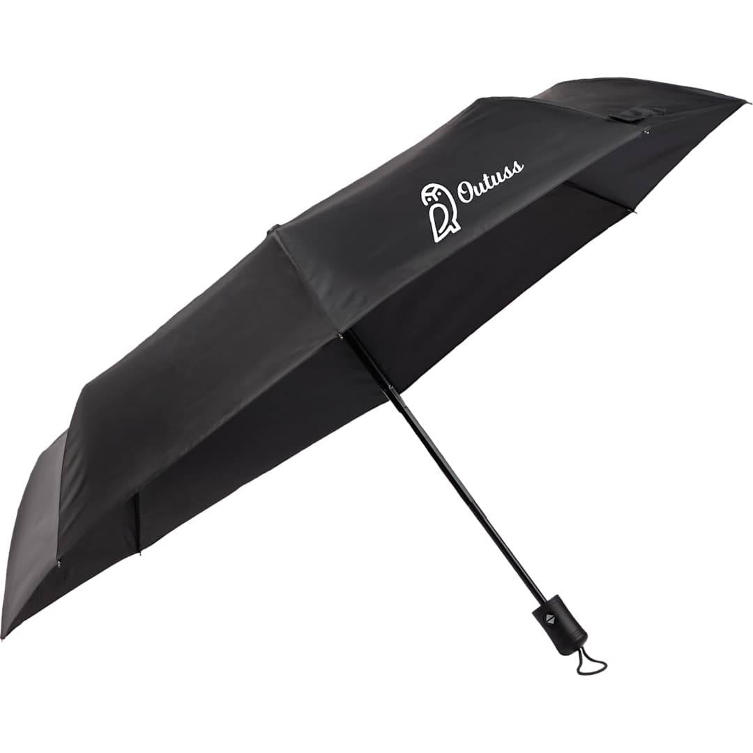 Front View of Black 42" Weather Station Auto Open/Close Folding