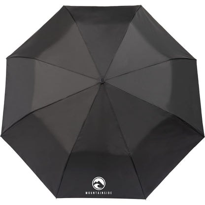 Front View of Black 42" London Fog Automatic Super Mini Umbrella