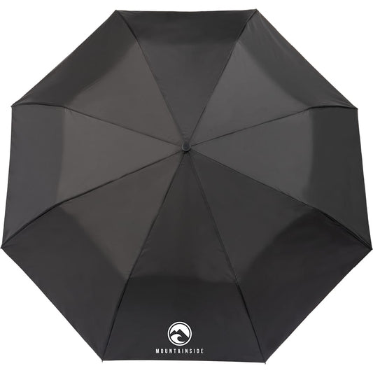 Front View of Black 42" London Fog Automatic Super Mini Umbrella