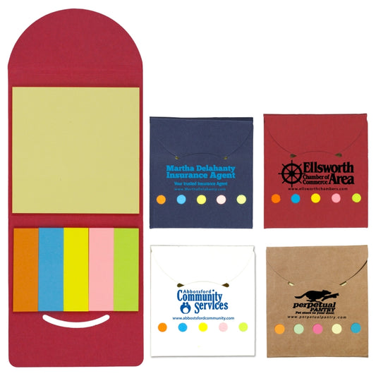 Natural Recycled Sticky Notes and Flags Booklet
