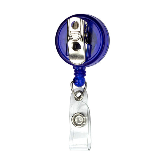 "Bellefontaine VL" 30” Cord Round Retractable Badge Reel and Badge Holder with Rotating Alligator Cl