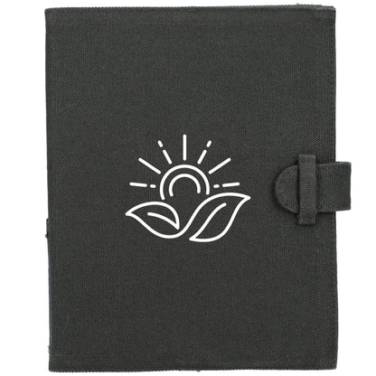 Front View of Gray Terra Thread Fairtrade Refillable Notebook