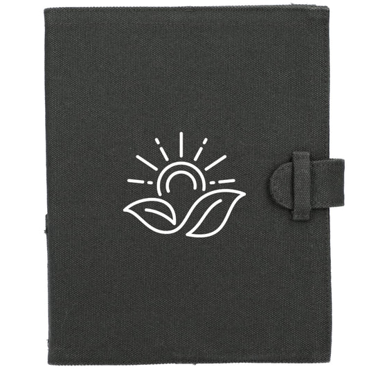 Front View of Gray Terra Thread Fairtrade Refillable Notebook