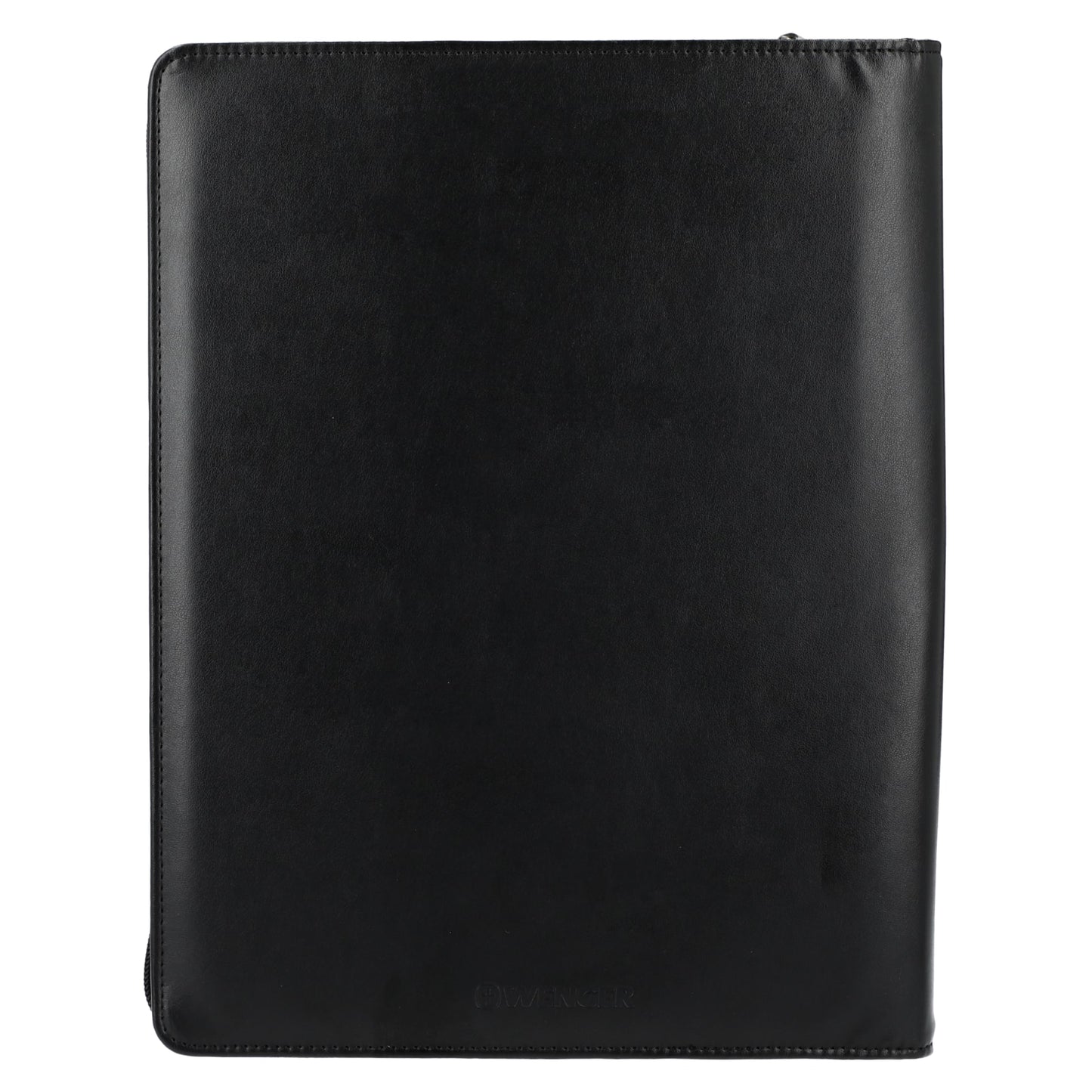 Rear View of Black Wenger Recycled Tech Zippered Padfolio