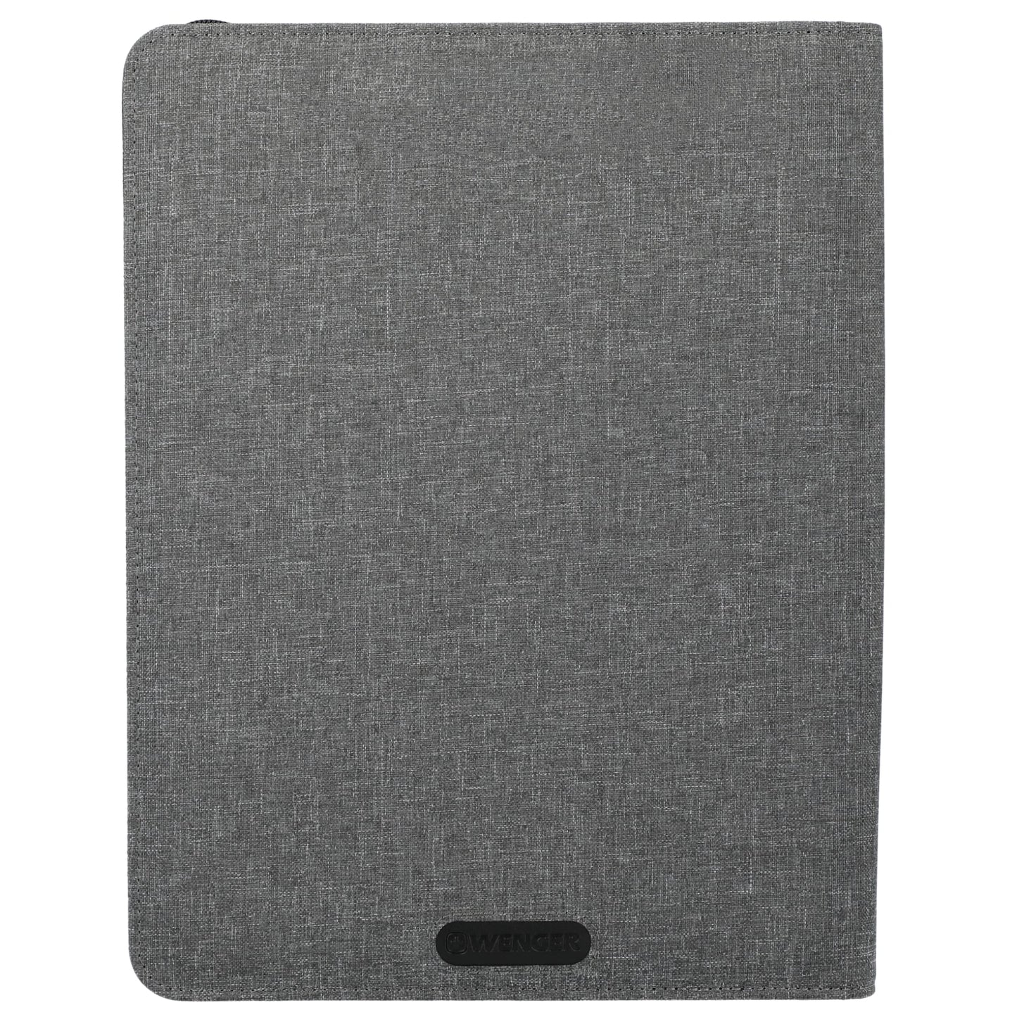 Rear View of Gray Wenger RPET Zippered Padfolio