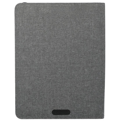 Rear View of Gray Wenger RPET Zippered Padfolio